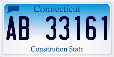 CT license plate AB33161