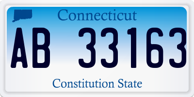 CT license plate AB33163