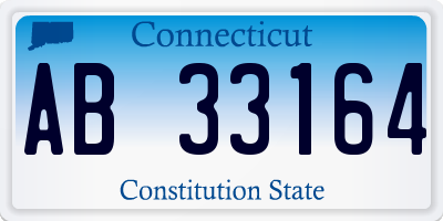 CT license plate AB33164