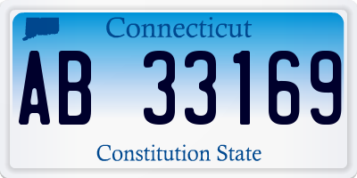 CT license plate AB33169
