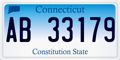 CT license plate AB33179