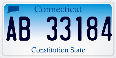 CT license plate AB33184