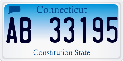 CT license plate AB33195