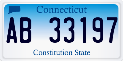 CT license plate AB33197