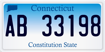 CT license plate AB33198
