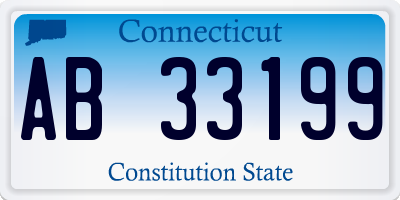 CT license plate AB33199