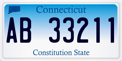 CT license plate AB33211