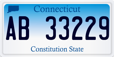 CT license plate AB33229