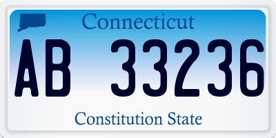 CT license plate AB33236