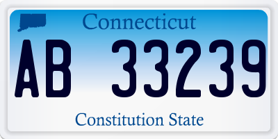 CT license plate AB33239