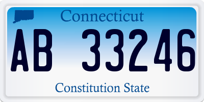 CT license plate AB33246