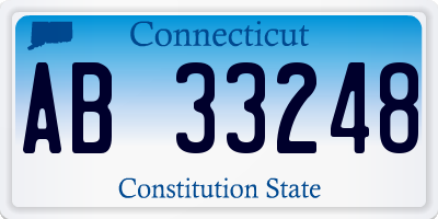 CT license plate AB33248