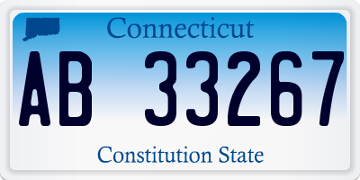 CT license plate AB33267