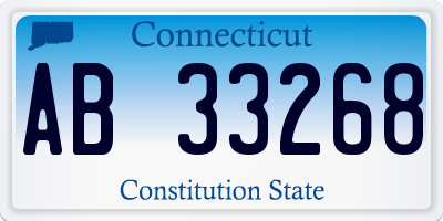 CT license plate AB33268