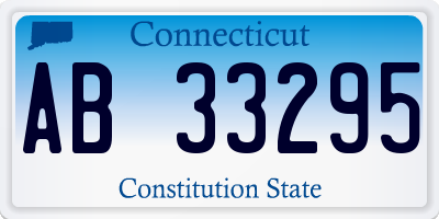 CT license plate AB33295