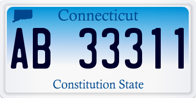 CT license plate AB33311