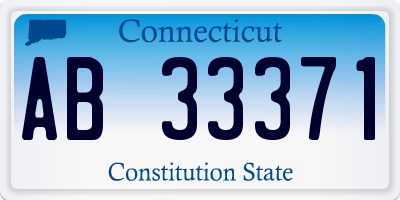 CT license plate AB33371