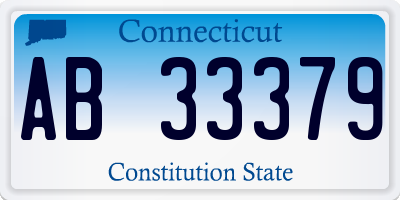 CT license plate AB33379