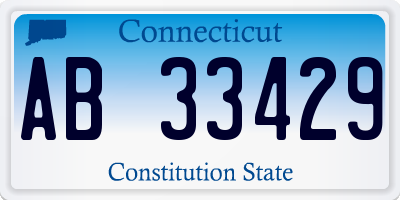 CT license plate AB33429