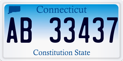 CT license plate AB33437