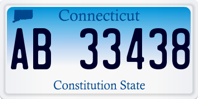 CT license plate AB33438