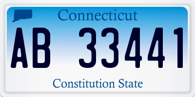 CT license plate AB33441