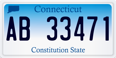 CT license plate AB33471