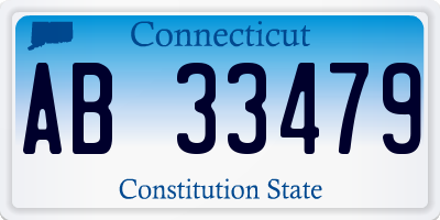 CT license plate AB33479