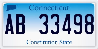 CT license plate AB33498