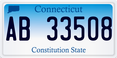 CT license plate AB33508