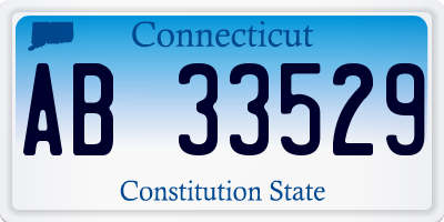 CT license plate AB33529