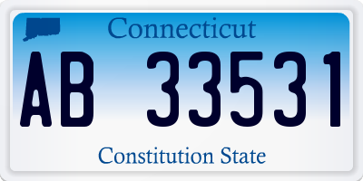 CT license plate AB33531