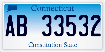 CT license plate AB33532