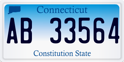 CT license plate AB33564