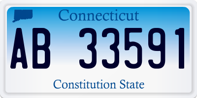 CT license plate AB33591