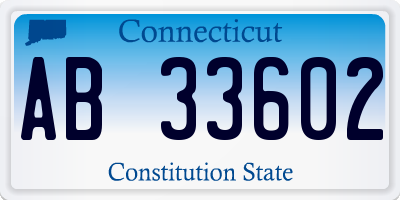 CT license plate AB33602