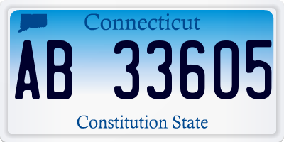 CT license plate AB33605