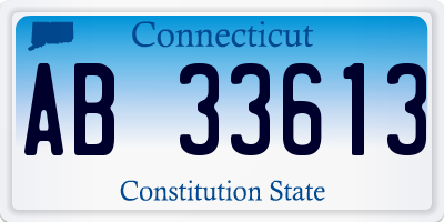 CT license plate AB33613
