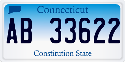 CT license plate AB33622