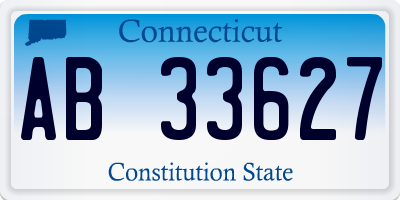 CT license plate AB33627