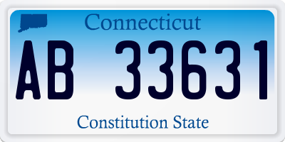 CT license plate AB33631