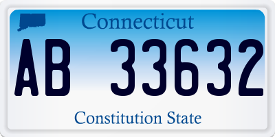 CT license plate AB33632