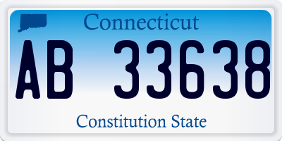 CT license plate AB33638