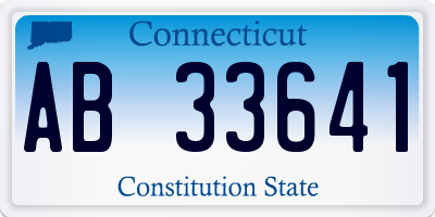 CT license plate AB33641