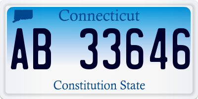 CT license plate AB33646