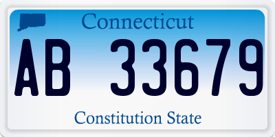 CT license plate AB33679