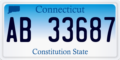 CT license plate AB33687
