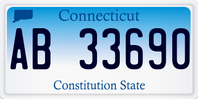 CT license plate AB33690