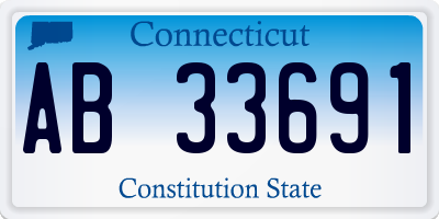 CT license plate AB33691