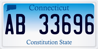 CT license plate AB33696